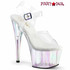 Adore-708HT, 7" Clear Holographic Tint Platform Sandal By Pleaser