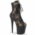 Flamingo-1020CM, 8 Inch Camo with Mesh Overlay Ankle Boots By Pleaser
