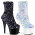 ADORE-1042SQ, Sequin Ankle Boots By Pleaser