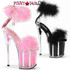 Pleaser | FLAMINGO-824F, 8" Marabou Platform Sandal