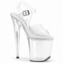 TREASURE-808FLA, 8" Clear Platform with Compartment Accessible By Pleaser