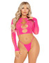 LA81657, Neon Pink Cut Out Long Sleeve Set