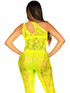 LA89308, Floral Lace Footless Body stocking Back View by Leg Avenue