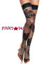 Black Roses Net Thigh Highs | Leg Avenue (9225)