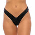 11001SL, Scrunch Black Thong By Bodyzone