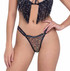 R-6224 - Sequin Fishnet Black Thong By Roma