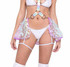 Roma | R-6226 - White Sequin Fishnet Garter Bottom