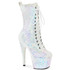 Adore-1040-IG, 7" Ankle Boots with Opal Iridescent Glitter