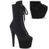 ADORE-1045VEL, 7" Black Velvet Ankle Boots