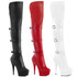 DELIGHT-3018FX, 6" Thigh High High Faux Leather Boots with Triple Strap By Pleaser USA