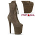 FLAMINGO-1045VEL, 8"  Khaki Velvet Ankle Boots