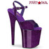 FLAMINGO-809GP, 8" Purple Glitter Platform Sandal