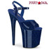 FLAMINGO-809GP, 8" Navy Blue Glitter Platform Sandal by Pleaser