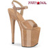 FLAMINGO-809GP, 8" Gold Glitter Platform Sandal