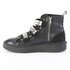 SNEEKER-225, Zipper Side View Creeper Sneaker with Pyramid Studs