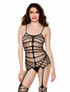 ML-1309, Multi Net Detailing Body Stocking By Music Legs