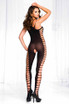 ML-1325, Ribbed Cut-Out Body Stocking Back View