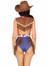 LA87159, Playful Cowboy Costume Back View By Leg Avenue