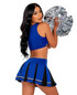 PB138, Playboy Blue/Black Cheer Squad Costume Back View