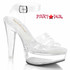 MARTINI-505, 5 Inch Clear Chunky Platform with Jelly Band Sandal