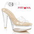 MARTINI-505, 5 Inch Cream Chunky Platform with Jelly Band Sandal