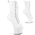 Heelless Pleaser White Ankle Boot Craze-1040