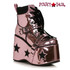 500-SPACED, 5" Rose Gold Platform Ankle Boot with Star & Buckle Décor