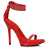 502-HEIDI, 5" Red Rhinestone Strap Sandal By Ellie Shoes