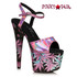 709-BAMBI, Pink 7 Inch Platform with Leaves Print