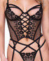 Roma R-LI614, Lace Heart and Dot Mesh Bustier Set