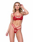 R-LI636, Metallic Embroidered Bow Bra Set By Roma