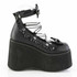 Demonia KERA-18, 4.5 Inch Platform Shoes with Bow and Ruffle