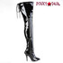 Pleaser SEDUCE-4000SLT, 5 Inch Stiletto Heel Crotch Boot Zipper Side