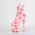 FLAMINGO-1020KISSES, 8 Inch Ankle Boots with Red Lips Print Side View
