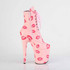 FLAMINGO-1020KISSES, 8 Inch Ankle Boots with Red Lips Print Zipper Side View