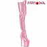 FLAMINGO-3020GP, Baby Pink Lace-Up Front Thigh High Boot