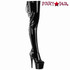 Pleaser ADORE-3850, Black Lace-up Back Thigh High Boots