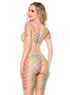 ML-9830, Fence Net Crop Top and Bottom Back View