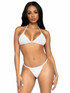 LA81636, White Rhinestones Bikini Set