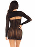 LA87210, Black Heart and Bow Mini Dress Set Back View