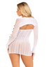 LA87210, White Heart and Bow Mini Dress Set Back View