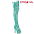 ADORE-3021GP, Aqua Glitter Thigh High Boots