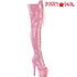ADORE-3021GP, Baby Pink Glitter Thigh High Boots