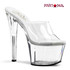 7" Clear Platform Sandal by Pleaser SKY-301