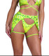 PR-6417, Neon Yellow Sequin Leg Strap Garter Belt By Roma