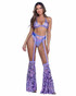 Roma PR-6425, Vinyl Belt with Sequin Bell Bottoms View With Top PR-6423 Bottom Short PR-6424