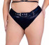 PR-6544X, Plus Size Black Shimmer High-Waisted Cheeky Shorts By Roma