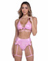 Roma PR-6456, Metallic Bikini Top with Bow Detail View With Bottom PR-6457