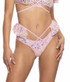 JR-129, Pink Sequin Lace Ruffle Wrap Bottom By J Valentine