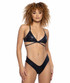 JR-138, Black Metallic Wrap Top full view with Bottom JR118